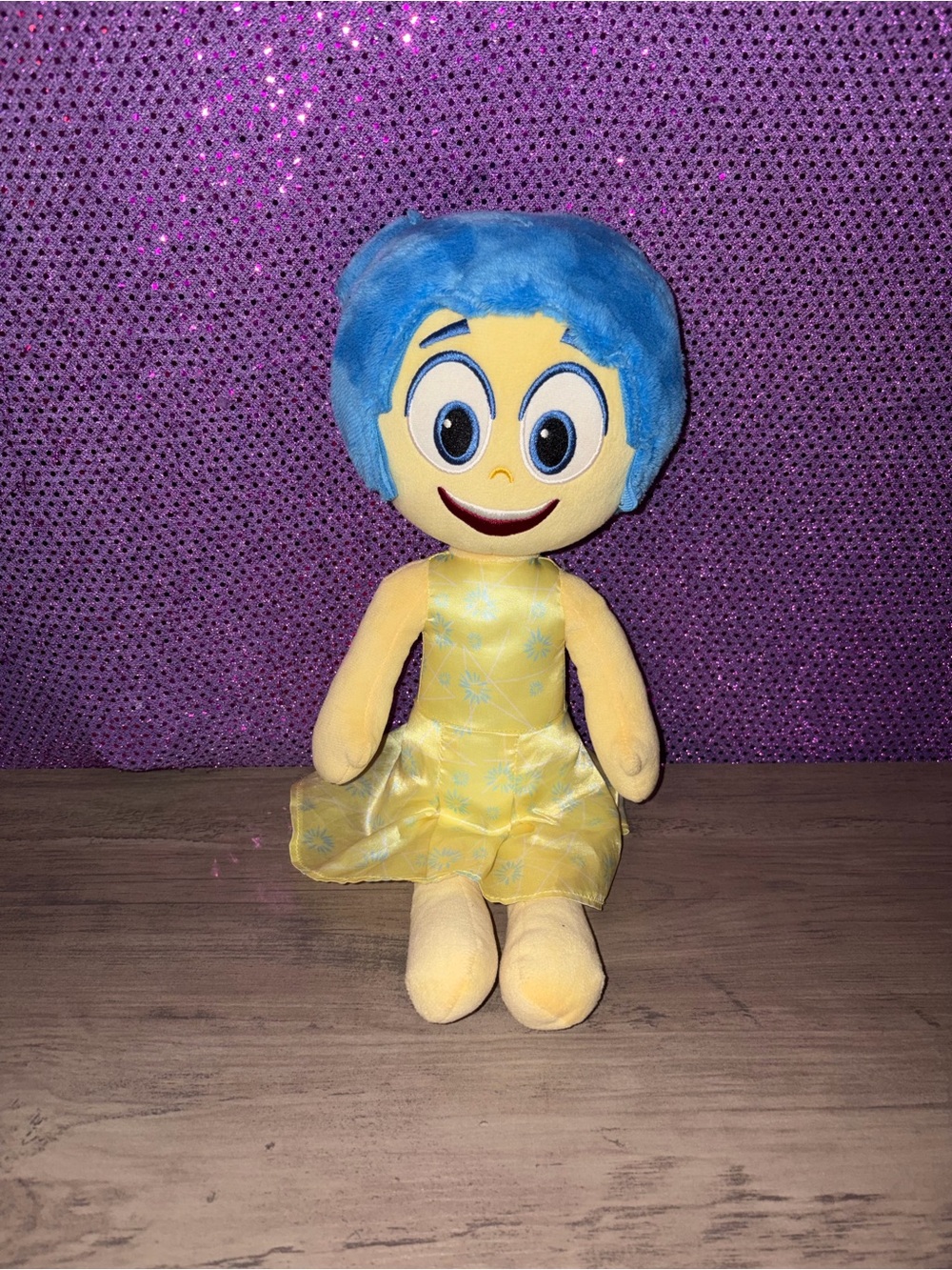 🆕💜🏝️🎉Disney Pixar Inside Out Used Joy Plush Doll Stuffed Toy